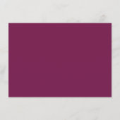 Bourgondische geometrische bloemen bloemenbruiloft menu (Achterkant)