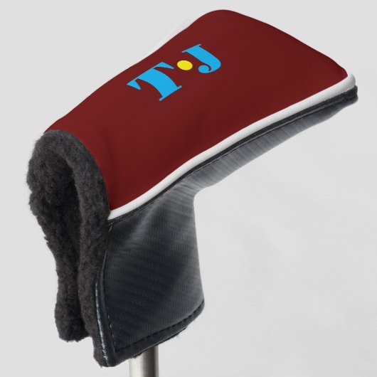 Bourgondische gepersonaliseerde golfheadcover (3/4 voorkant)