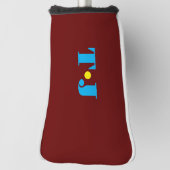Bourgondische gepersonaliseerde golfheadcover (Draai 90)