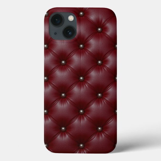 Bourgondische Geplooide Leren Luxe Textuur Stijl ✨ Case-Mate iPhone Case (Achterkant)