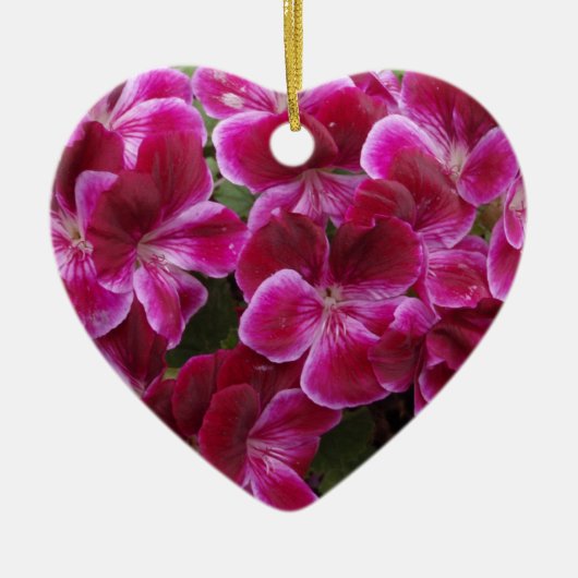 Bourgondische Geranium Keramisch Ornament (Voorkant)