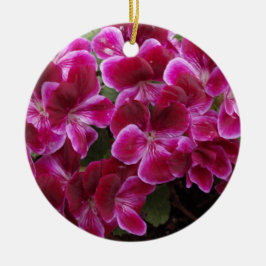 Bourgondische Geranium Keramisch Ornament