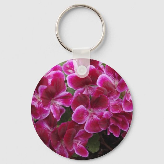 Bourgondische Geranium Sleutelhanger (Voorkant)