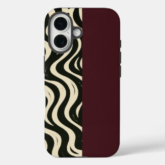 Bourgondische gespleten telefoonhoes iPhone 16 hoesje