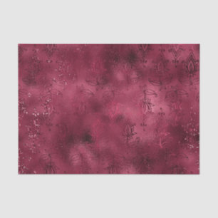 Bourgondische Glam Folie Glitter Damast Tissuepapier