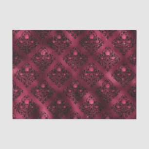 Bourgondische glamour folie glitters damast tissuepapier