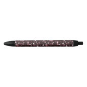 Bourgondische Glitter Zwarte Inkt Pen (Voorkant)