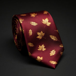 Bourgondische Goudblad Elegantie Stropdas