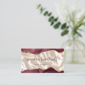 Bourgondische gouden agaat ivoor luxe visitekaartje (Staand voorkant)