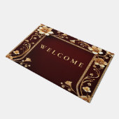 Bourgondische gouden bloemen deurmat (Schuin)