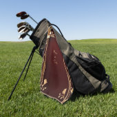 Bourgondische gouden bloemen golfhanddoek (Groen)