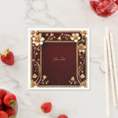 Bourgondische gouden bloemen servetten (Insitu)