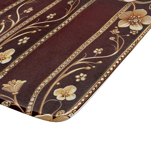 Bourgondische gouden bloemen snijplank (Hoek)