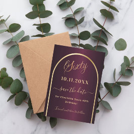 Bourgondische gouden boog 60ste verjaardag save the date