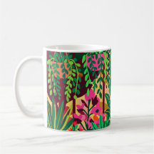 Bourgondische & Gouden Botanische Kas Mok