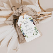 Bourgondische gouden geometrische bruiloft dank u cadeaulabel