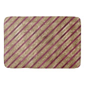 Bourgondische gouden glitter strepen badmat (Voorkant)