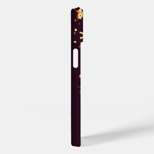 Bourgondische gouden sterren bloemen geometrisch m Case-Mate iPhone case (Achterkant / Rechts)