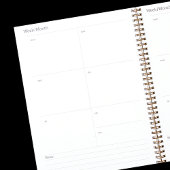 Bourgondische gouden sterren monogram naam 2027 planner