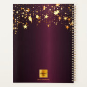 Bourgondische gouden sterren motivatie quote 2025 planner (Achterkant)