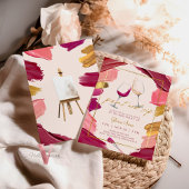 Bourgondische gouden verf en slok verjaardagsuitno kaart