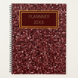 Bourgondische goudprint minimalistisch planner
