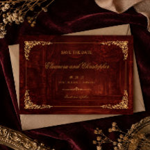 Bourgondische Grand Opera Save the Date Uitnodigin