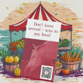 Bourgondische Grappige Elektronische Scan om QR-Co Reclamebord Met Voetstuk