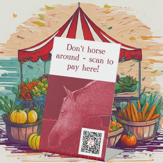 Bourgondische Grappige Elektronische Scan om QR-Co Reclamebord Met Voetstuk