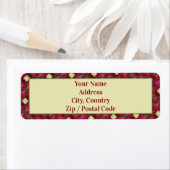 Bourgondische groene crème en roze etiket (Insitu)