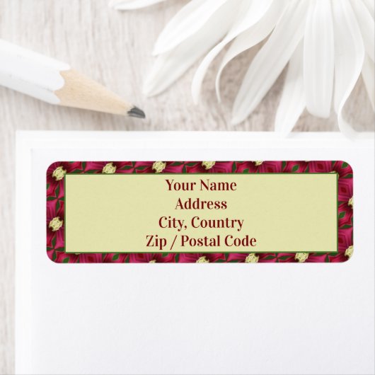 Bourgondische groene crème en roze etiket (Insitu)