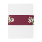 Bourgondische groene slingerlichten bruiloft uitnodigingen wikkel (Achterkant Voorbeeld)