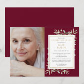 Bourgondische groenfeest levensfoto kaart (Voorkant / Achterkant)