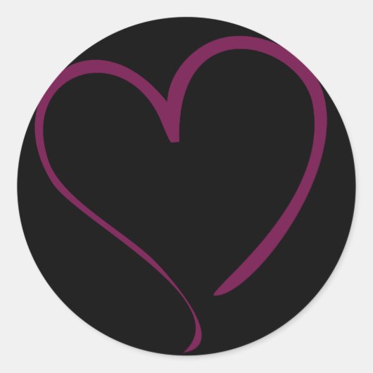 Bourgondische hart Sticker - Kies kleur! (Voorkant)