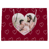 Bourgondische harten foto Valentijnsdag Groot Cadeauzakje (Voorkant)