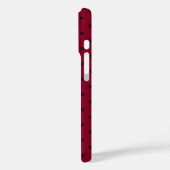 Bourgondische Hartprint Case-Mate iPhone Case (Achterkant / Links)