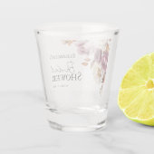 Bourgondische herfst bloem bruiloft bruidsfeest shot glas (Achterkant)