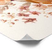 Bourgondische herfst bloemen Baby shower welkom Poster (Hoek)