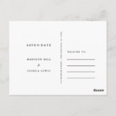 Bourgondische Herfst bloemenbruiloft Save the Date Briefkaart (Achterkant)