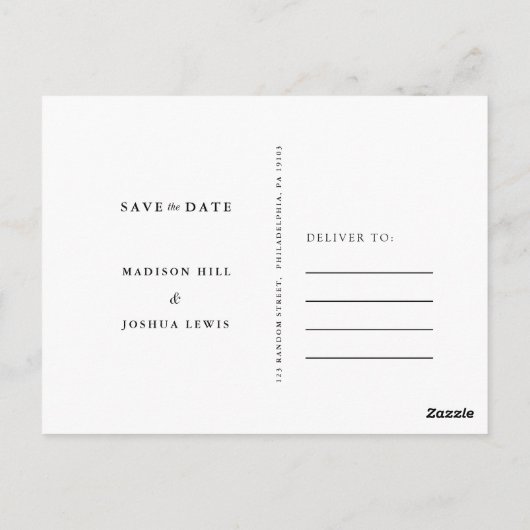 Bourgondische Herfst bloemenbruiloft Save the Date Briefkaart (Achterkant)