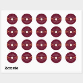 Bourgondische Herfst Bruiloft Dank Je Ronde Sticker (Vel)