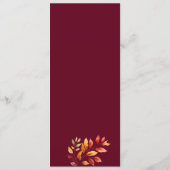 Bourgondische herfst bruiloft menu (Achterkant)