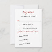 Bourgondische herfst bruiloft RSVP-kaart RSVP Kaartje (Voorkant)