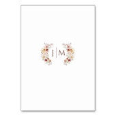 Bourgondische Herfst herfst bloemenbruiloft tafel  Kaart (Achterkant)