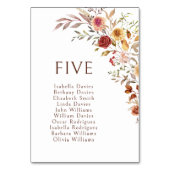 Bourgondische Herfst herfst bloemenbruiloft tafel  Kaart (Voorkant)