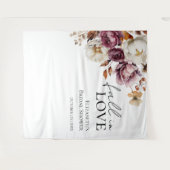 Bourgondische Herfst in liefde Vrijgezellenfeest a Wandkleed (Voorkant (horizontaal))