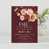 Bourgondische Herfst in liefde Zonnebloemen Vrijge Kaart (Staand voorkant)