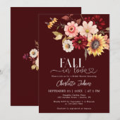 Bourgondische Herfst in liefde Zonnebloemen Vrijge Kaart (Voorkant / Achterkant)