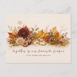 Bourgondische herfst oogst herfst bruiloft uitnodi briefkaart