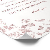 Bourgondische Herfst Toile De Jouy Advies voor Bab Poster (Hoek)